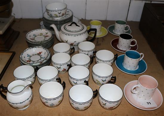 Collingwood tea set- 12 settings and a harlequin Susie Cooper 5 piece part tea set